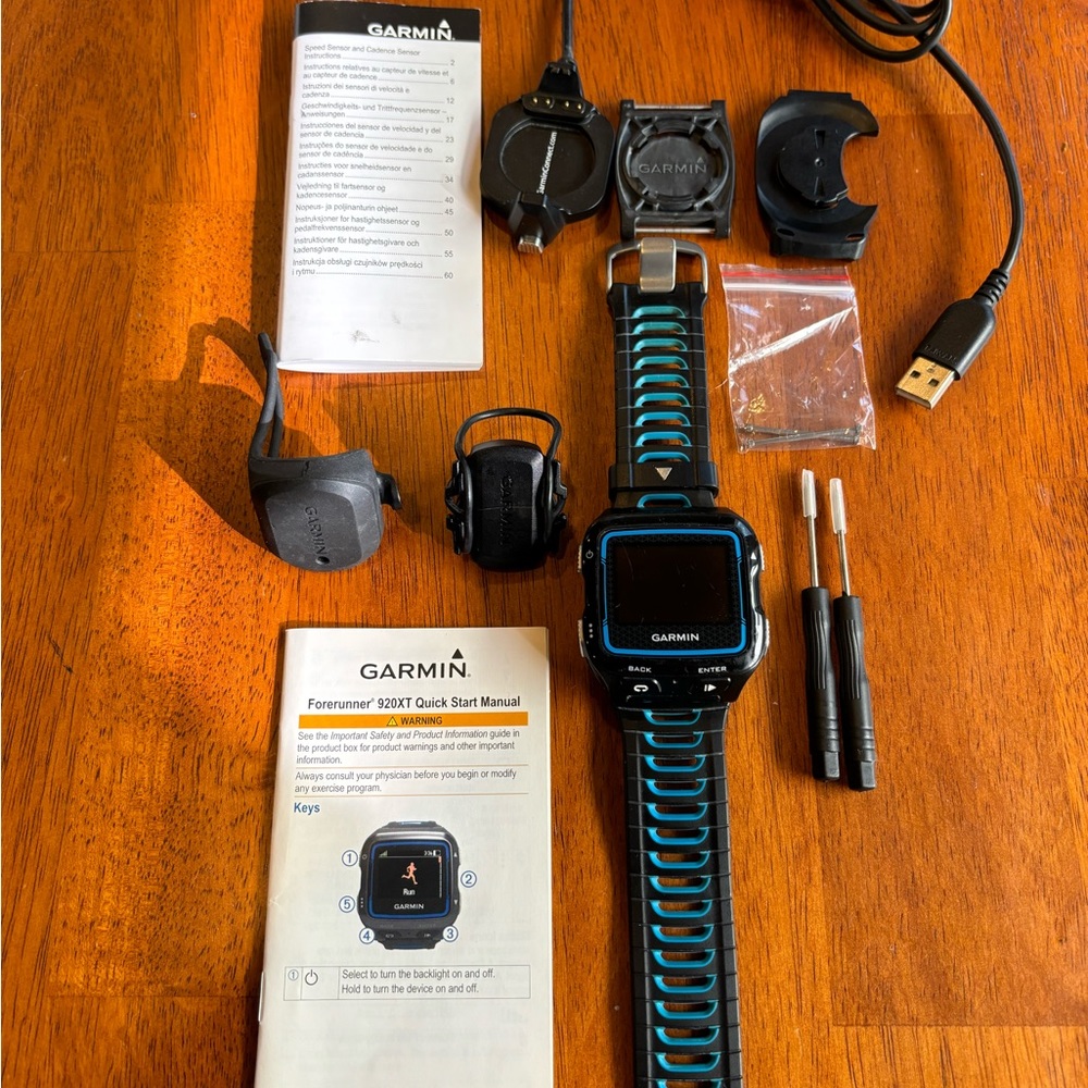 Garmin 920XT with cadence and speed sensor